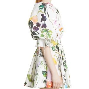 Aje drift floral puff sleeve dress